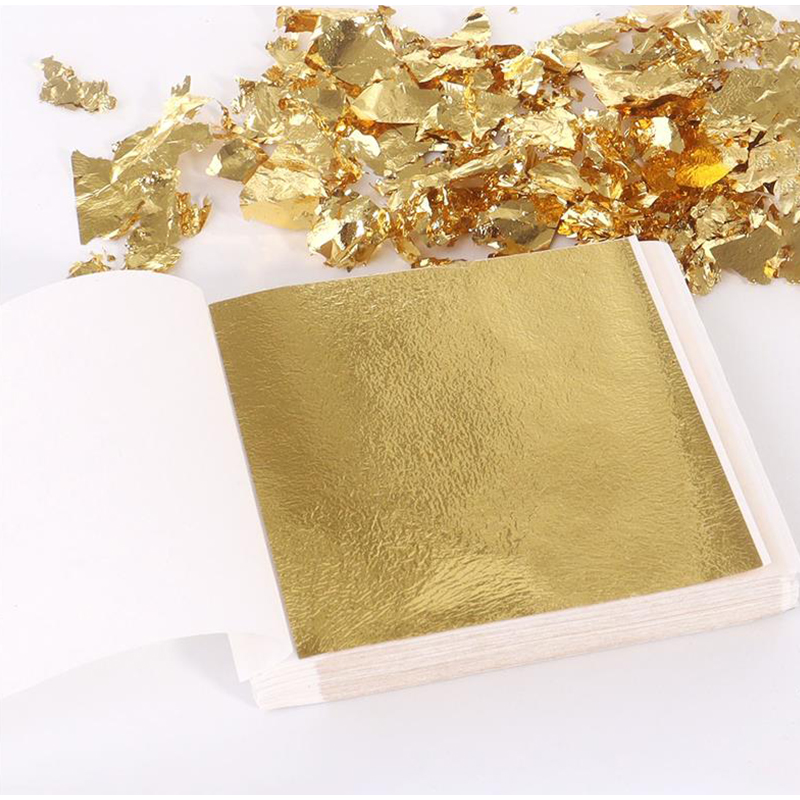 Gold Leaf Foil - 200 Adet Altın Varak Levha Yaprakları