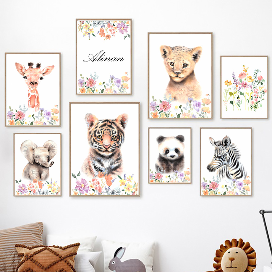 Resin Art Name - Özel Ad Kaplan Panda Fil Zürafa