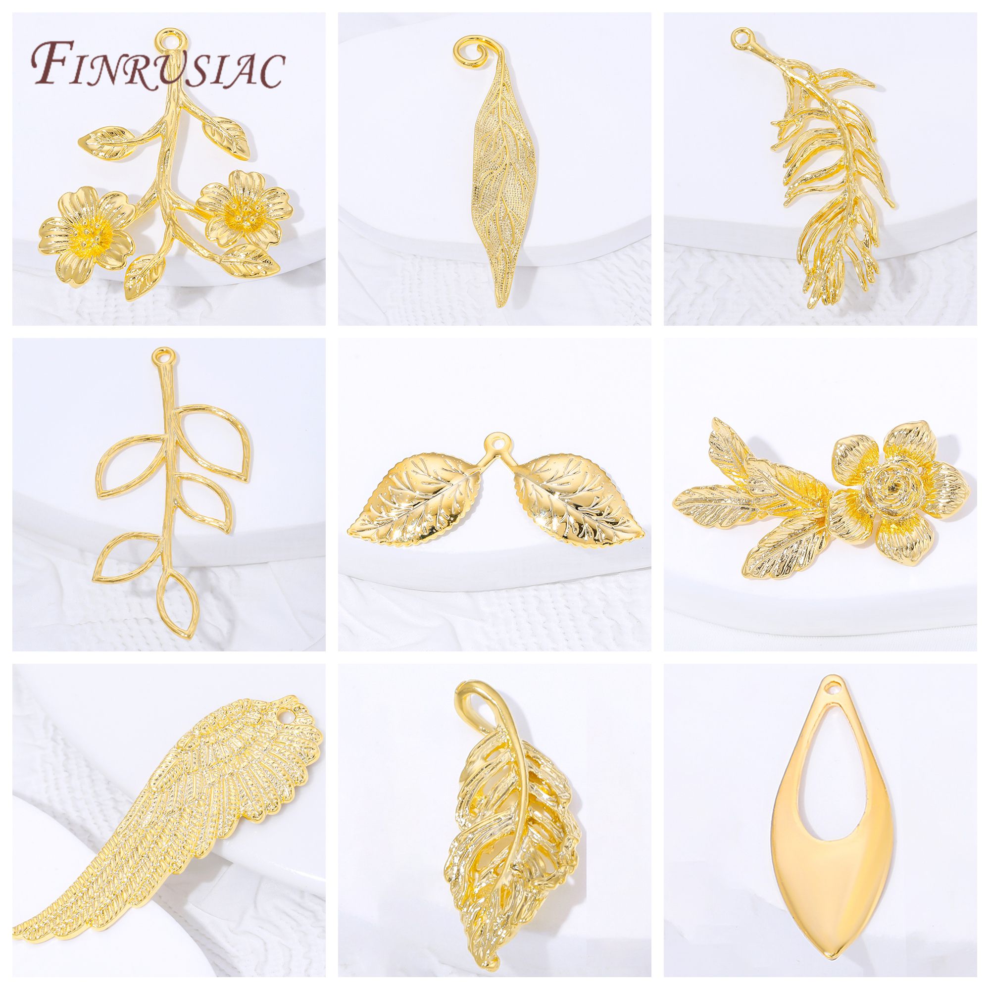 Gold Leaf Foil - 18K Altın Kaplama Pirinç Çiçek ve