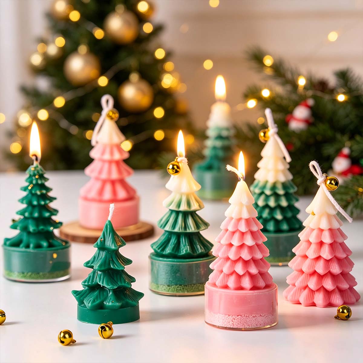 Xmas Resin Art - 3D Noel Ağacı Silikon Mum Kalıp