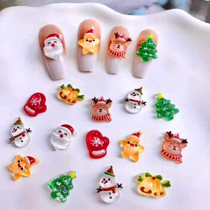 30/50 Adet 3D Güzel Noel Tırna - Xmas Resin Art incelemesi ve fiyatı