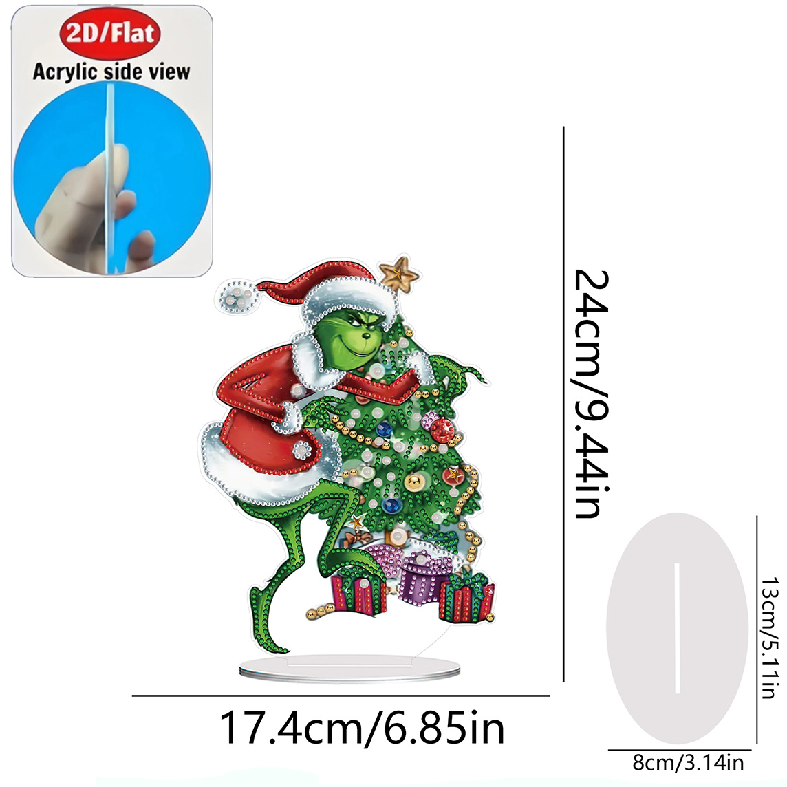 2D / Düz 1 adet Eğlenceli Noel - Resin Art Glitter incelemesi ve fiyatı